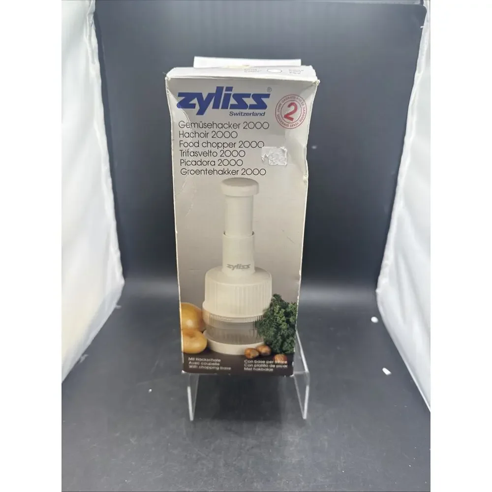 NEW Vintage Zyliss Food Chopper 2000 Swiss Manual Vegetable Chopper w/ Box